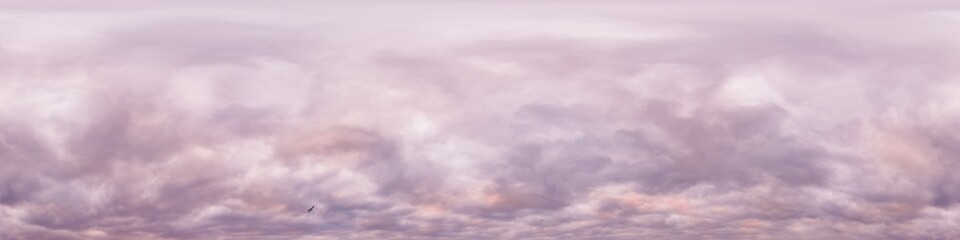 Dramatic overcast sky panorama with dark gloomy Cumulonimbus clouds. HDR 360 seamless spherical...