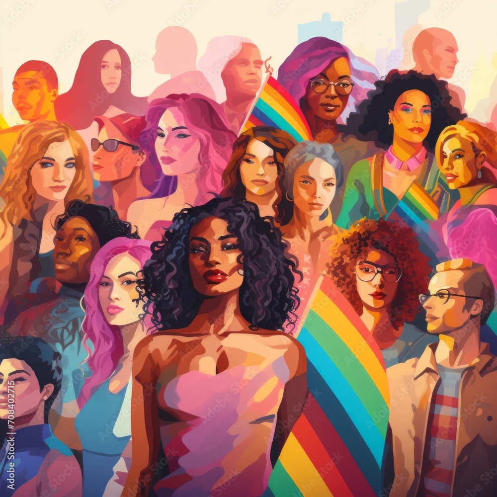 Aufkleber stock image of transgender individuals expressing their identity and individuality with confidence g