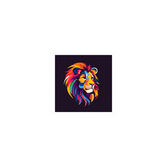 lion logo colourful