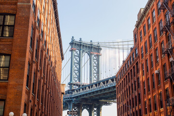 Obraz premium Closeup of Manhattan bridge, New York, USA