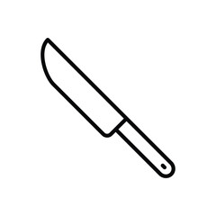 knife icon with white background vector stock illustration