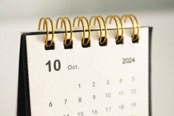 Calendar template for the new year, 2024. Place it elegantly on your clean, white work desk for a...
