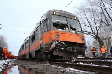 Obraz premium train crash