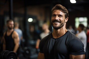 smiling man in fitness