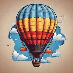 Hot air balloon vector T-Shirt Design