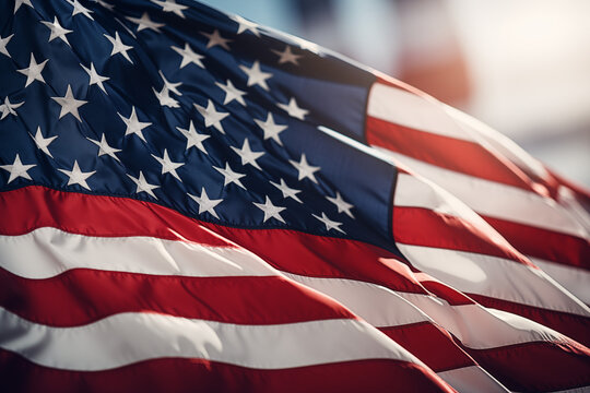 American flag. The country of America. The symbol of America. The United States of America.
​