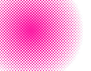 大きな丸形ハーフトン柄の背景素材　ピンク