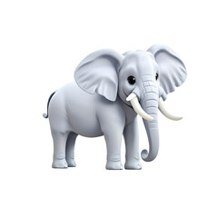 Obraz premium 3d elephant, cartoon elephant, png