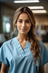 Portrait of a young female nurse smiling