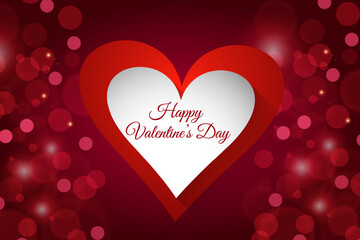 Valentines day background with heart pattern and typography of happy valentines day