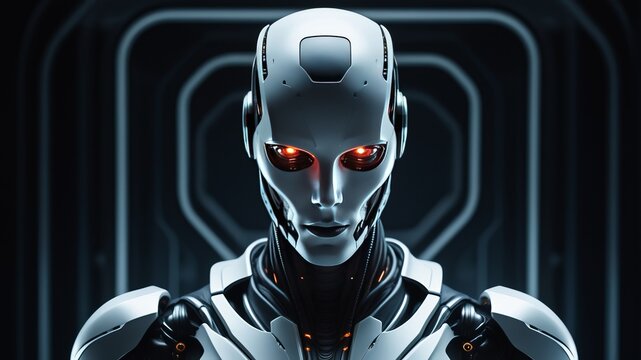 artificial intelligence humanoid android futuristic concept