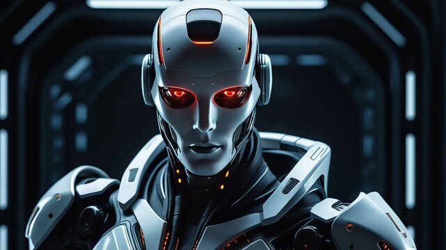 artificial intelligence humanoid android futuristic concept