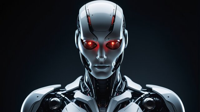 artificial intelligence humanoid android futuristic concept