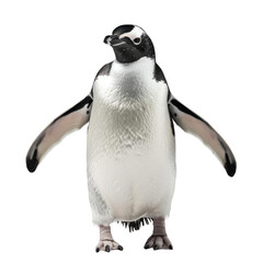 Fototapeta premium A penguin waddling on a transparent background.