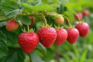 strawberry in the middle of the tree field professional photography