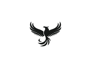 phoenix logo vector illustration. phoenix silhouette vector icon