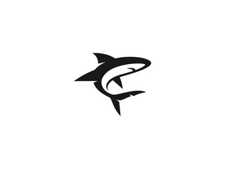 shark logo vector illustration. shark icon