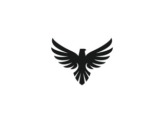 eagle logo vector illustration. falcon, hawk silhouette vector icon