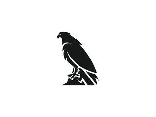 eagle logo vector illustration. falcon, hawk silhouette vector icon