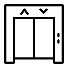 Elevator icon outline style for download (hotel pack)