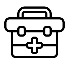 First Aid Bag icon outline style for download (hotel pack)