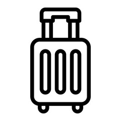 Suitcase icon outline style for download (hotel pack)