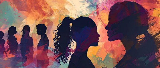 	
Colorful illustration of a group of women. International Women's Day concept. - obrazy, fototapety, plakaty