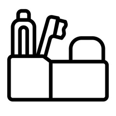 Toothbrush icon outline style for download (hotel pack)