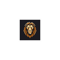 Obraz premium lion mascot logo icon