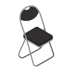 立体的なパイプ椅子のイラスト