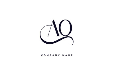 AO, OA, A, O Abstract Letters Logo Monogram
