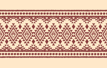 Obraz premium Ethnic abstract ikat art. Aztec ornament print. geometric ethnic pattern seamless color oriental. Design for background ,curtain, carpet, wallpaper, clothing, wrapping, Batik, vector illustration.