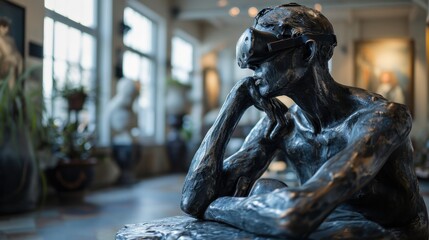 Thinker with VR Glasses