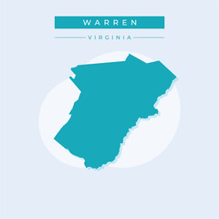 Obraz premium Vector illustration vector of Warren map Virginia