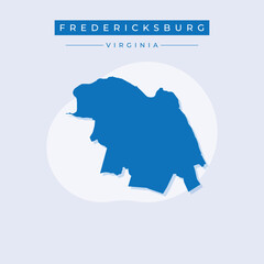 Vector illustration vector of Fredericksburg map Virginia