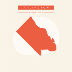 Vector illustration vector of Arlington map Virginia