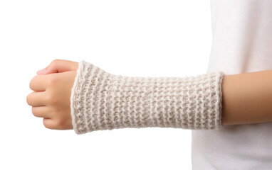 Fashionable Protection Stylish Child Arm Warmer Isolated on Transparent Background PNG.