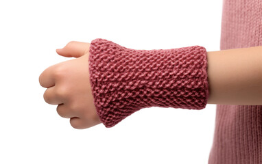 Stay Cozy Child Arm Warmer for Chilly Days Isolated on Transparent Background PNG.