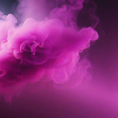 Fototapeta premium Colorful pink smoke on a black background. Background from the smoke of vape