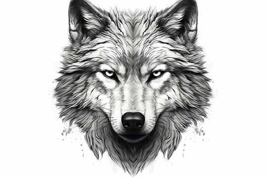 
Head of a wolf. Styling the head for your design. Vector illustration, isolated objects