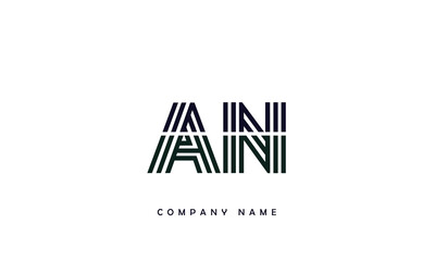 Fototapeta premium AN, NA, A, N Abstract Letters Logo Monogram