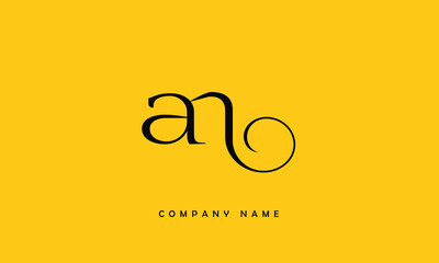 AN, NA, A, N Abstract Letters Logo Monogram