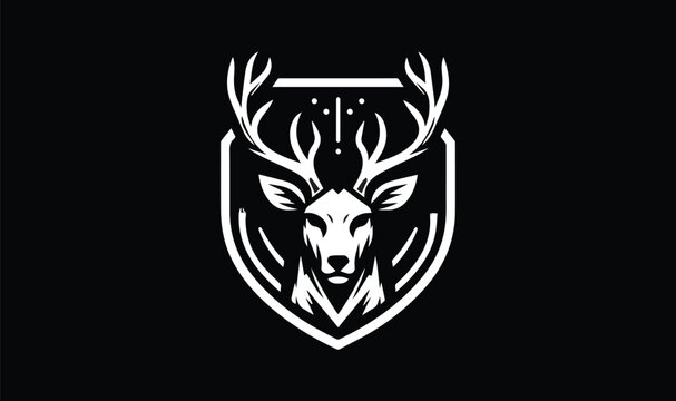 deer badge logo, deer design,
