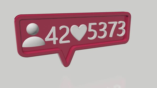Video animation of growing comment number. Ukraine, Dnipro, January 13, 2024