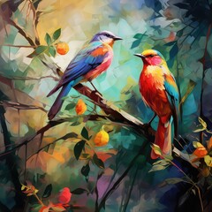 Birds In The Forest