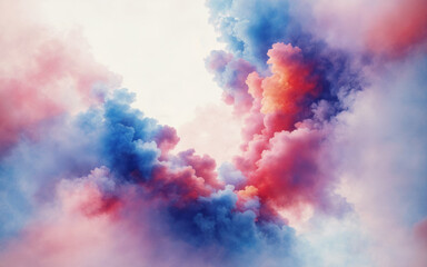Abstract colorful smoke similar to clouds