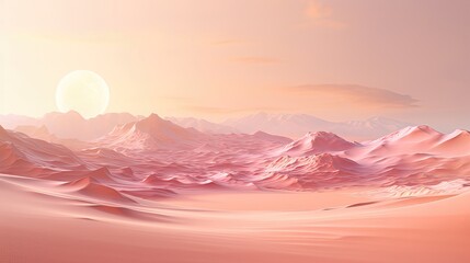 Giant light pink orange desert magnificent landscape