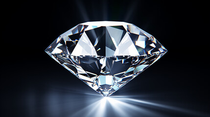 diamond on black background high resolution 3d image