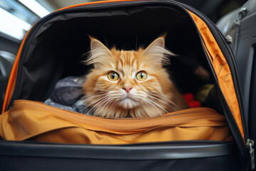 Cat Inside Black Suitcase, A Surprising Sight in an Unexpected Place