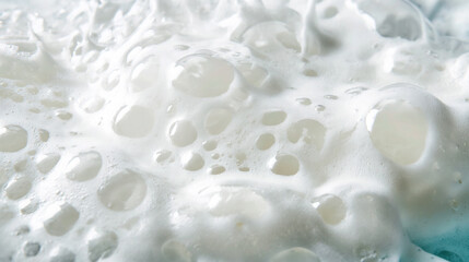 White frothy foam up close.